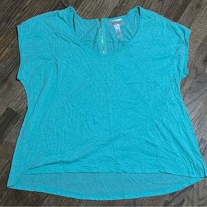 Bright team green ladies top size XXL (2X) - zipper back